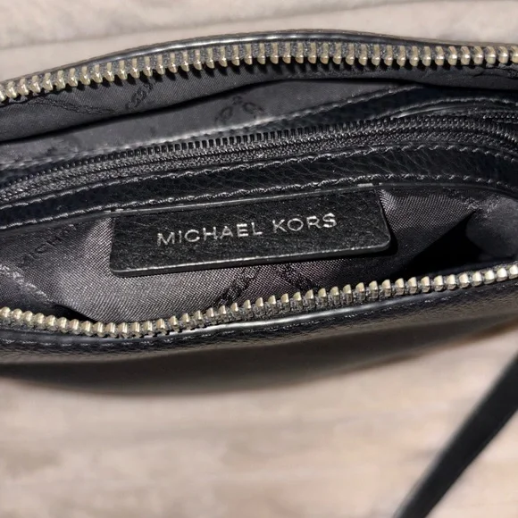 Michael Kors Black Crossbody Bag with Silver Accents - Picture 9 of 10